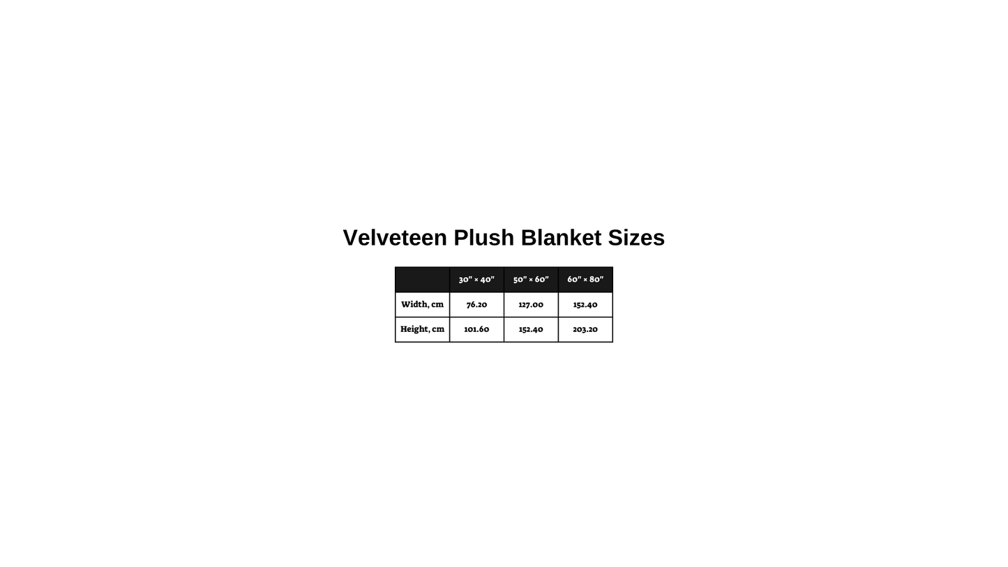 Velveteen Plush Blanket